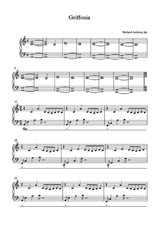 GRIFFONIA - Piano Sheet Music PDF