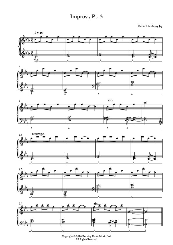IMPROV., PT.3 - Piano Sheet Music PDF