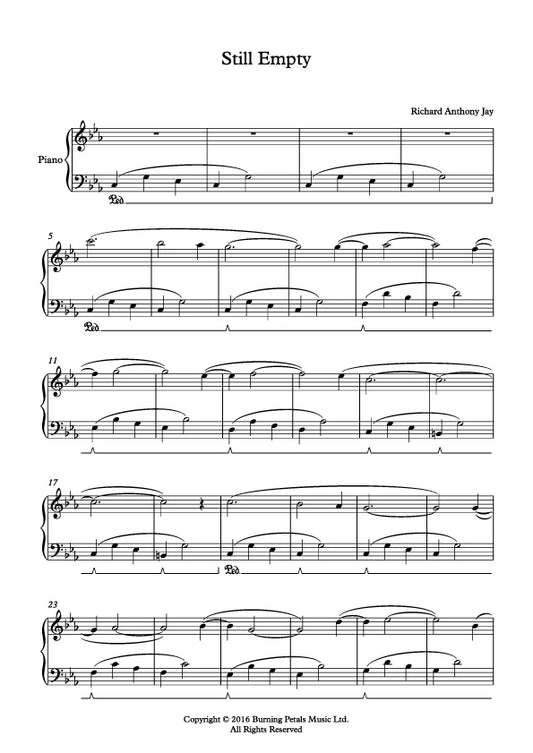 STILL, EMPTY - Piano Sheet Music PDF