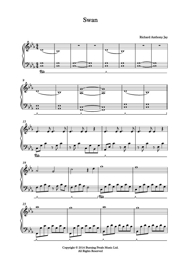 SWAN - Piano Sheet Music PDF
