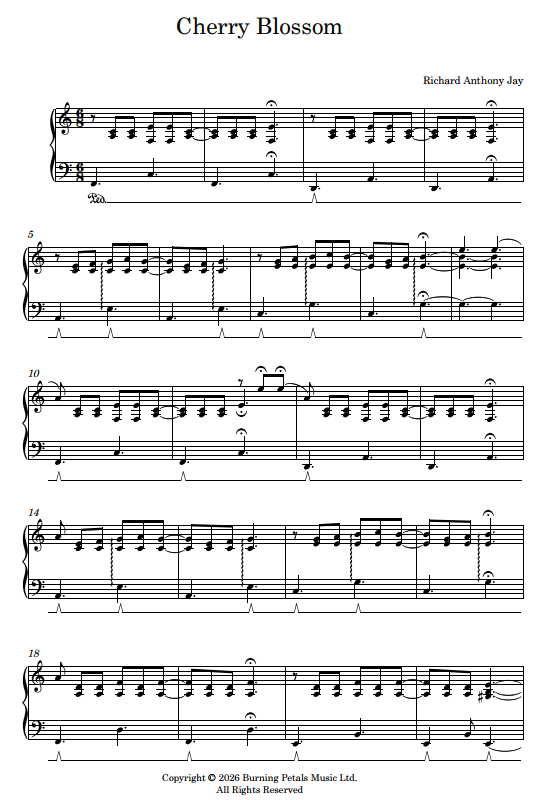 CHERRY BLOSSOM - Piano Sheet Music PDF