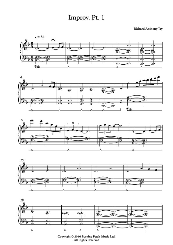 IMPROV., PT.1 - Piano Sheet Music PDF