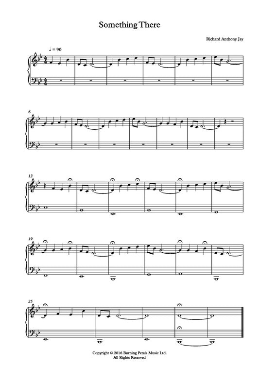 SOMETHING THERE - Piano Sheet Music PDF