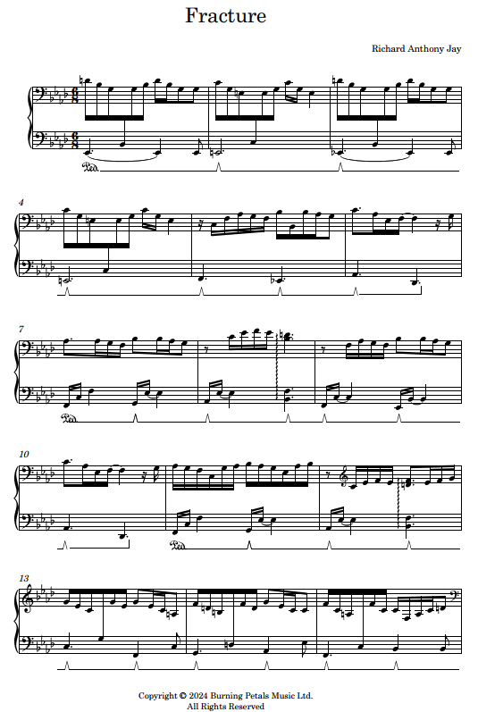 FRACTURE - Piano Sheet Music PDF