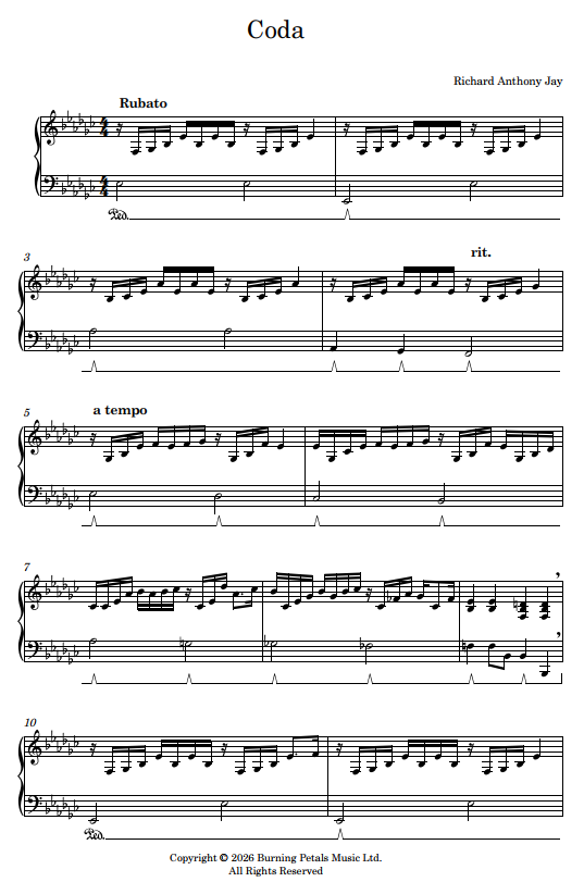 CODA - Piano Sheet Music PDF